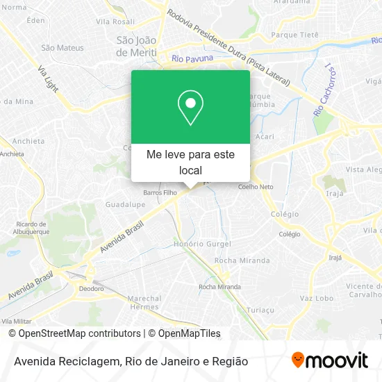 Avenida Reciclagem mapa