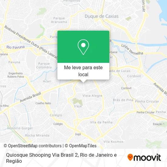 Quiosque Shooping Via Brasil 2 mapa