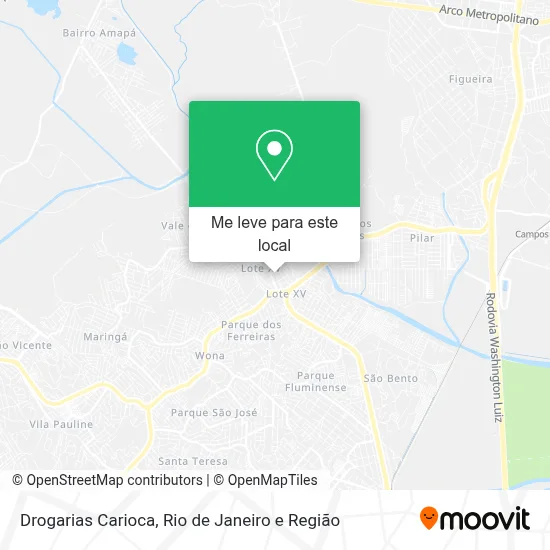 Drogarias Carioca mapa