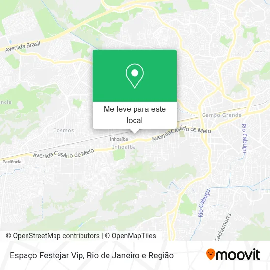Espaço Festejar Vip mapa