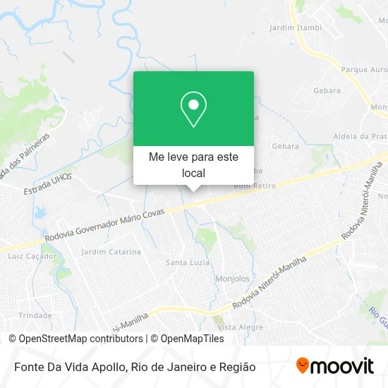 Fonte Da Vida Apollo mapa