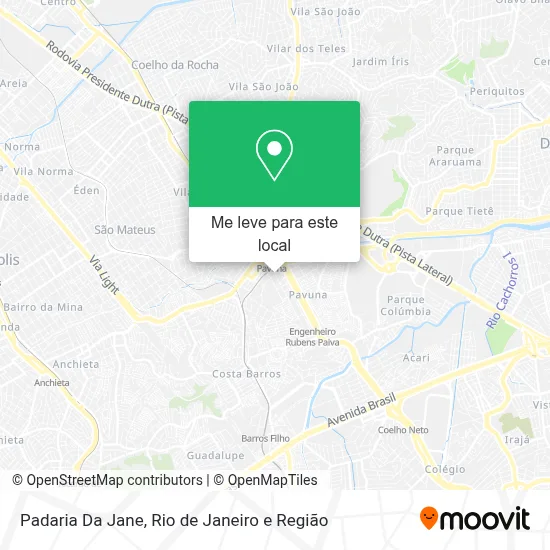 Padaria Da Jane mapa