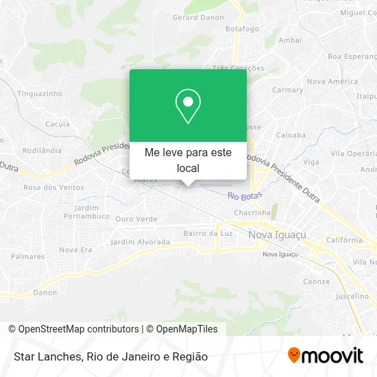 Star Lanches mapa