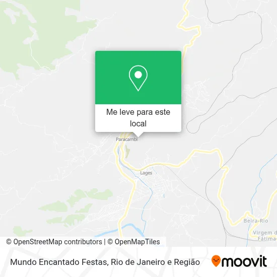 Mundo Encantado Festas mapa