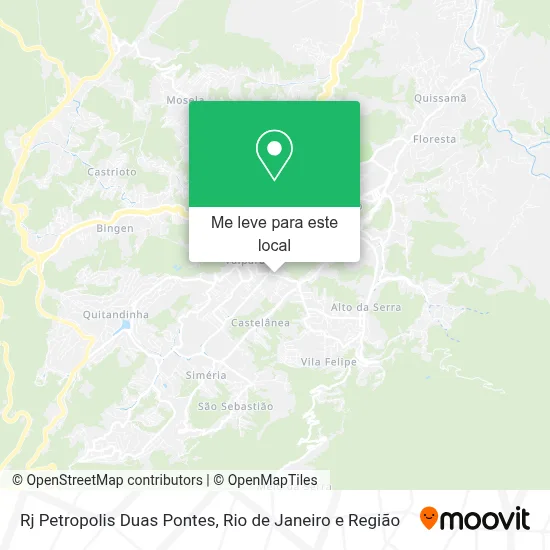 Rj Petropolis Duas Pontes mapa