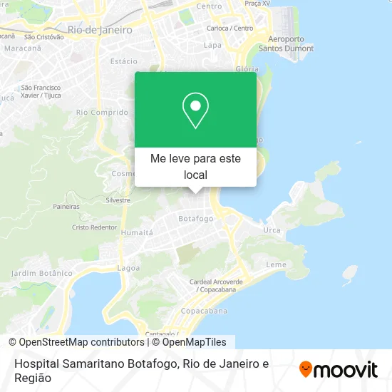 Hospital Samaritano Botafogo mapa