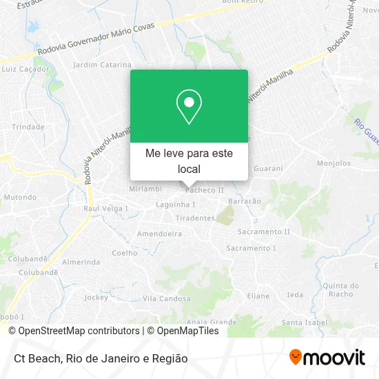 Ct Beach mapa