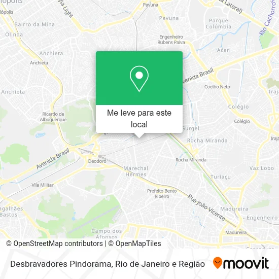 Desbravadores Pindorama mapa