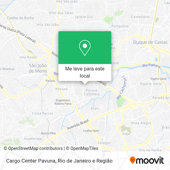 Cargo Center Pavuna mapa