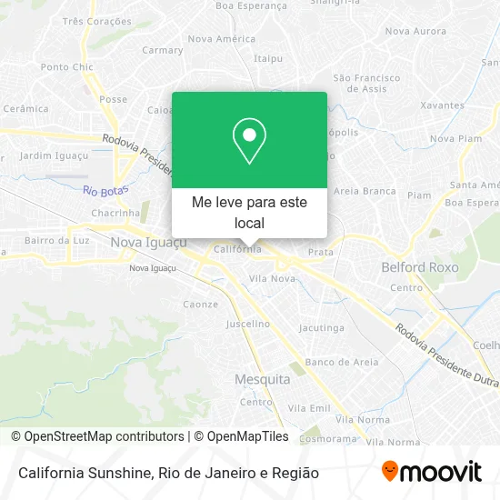 California Sunshine mapa