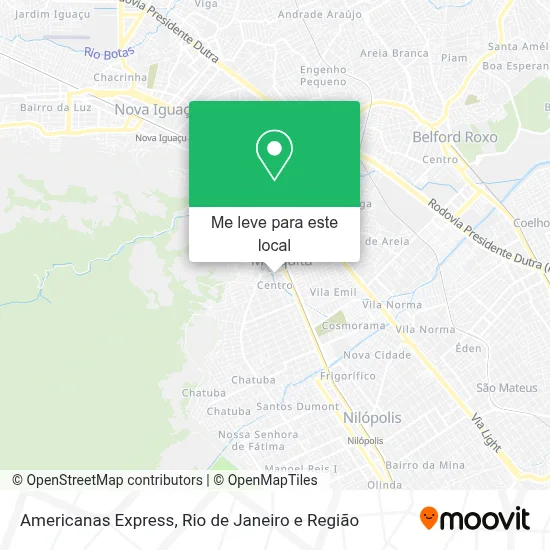 Americanas Express mapa