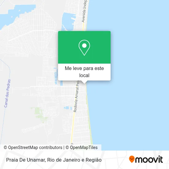 Praia De Unamar mapa