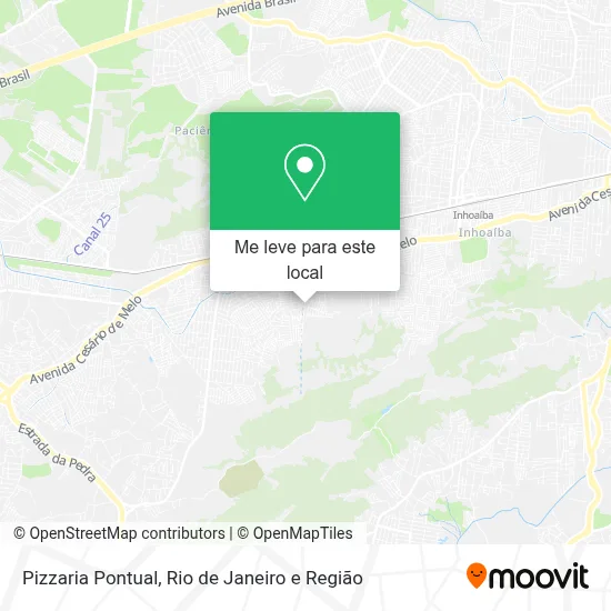 Pizzaria Pontual mapa