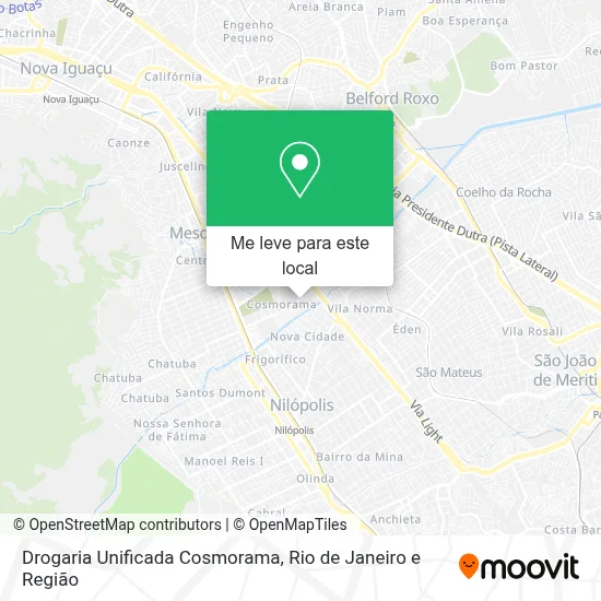 Drogaria Unificada Cosmorama mapa