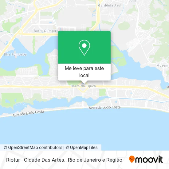 Riotur -  Cidade Das Artes. mapa