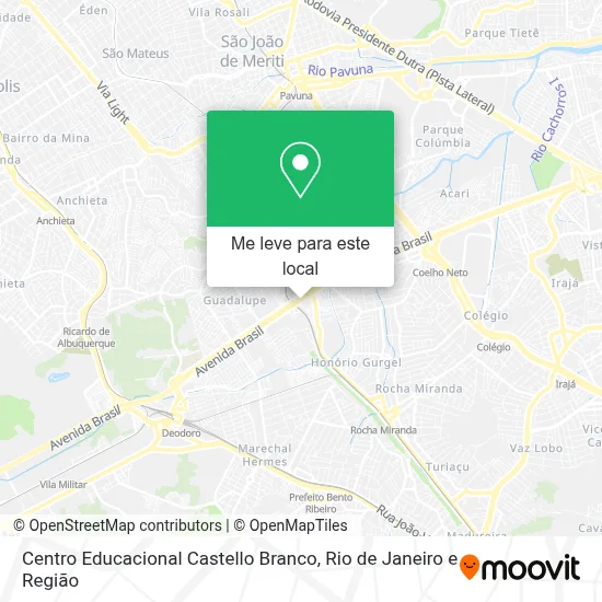 Centro Educacional Castello Branco mapa