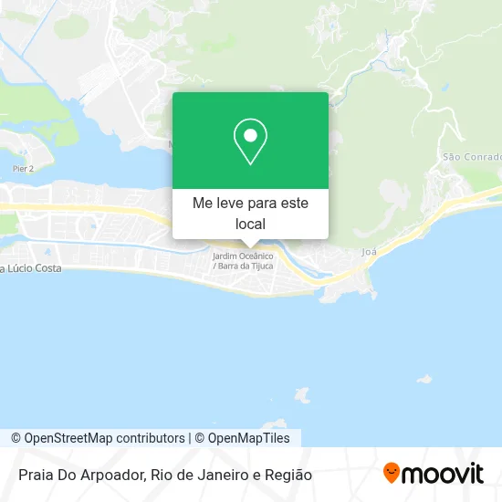 Praia Do Arpoador mapa