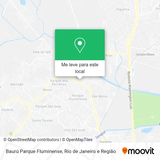 Baurú Parque Fluminense mapa