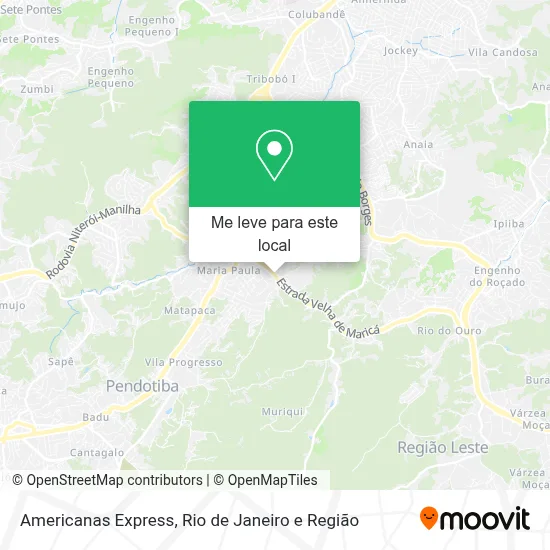 Americanas Express mapa