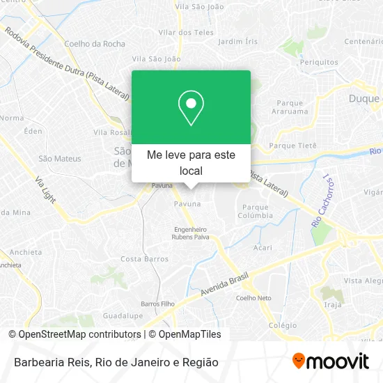 Barbearia Reis mapa