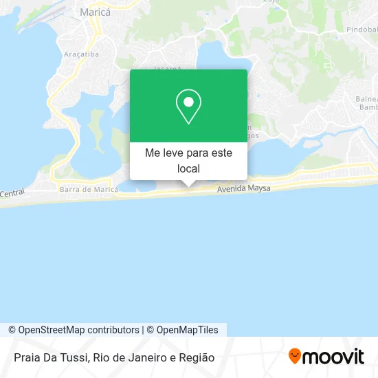 Praia Da Tussi mapa
