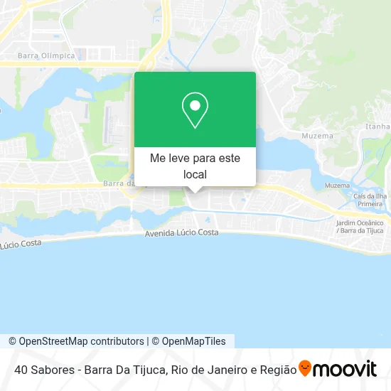 40 Sabores - Barra Da Tijuca mapa