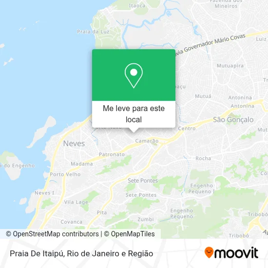 Praia De Itaipú mapa