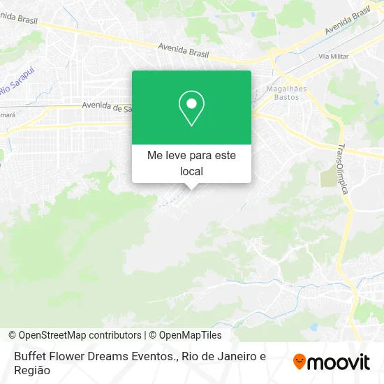 Buffet Flower Dreams Eventos. mapa