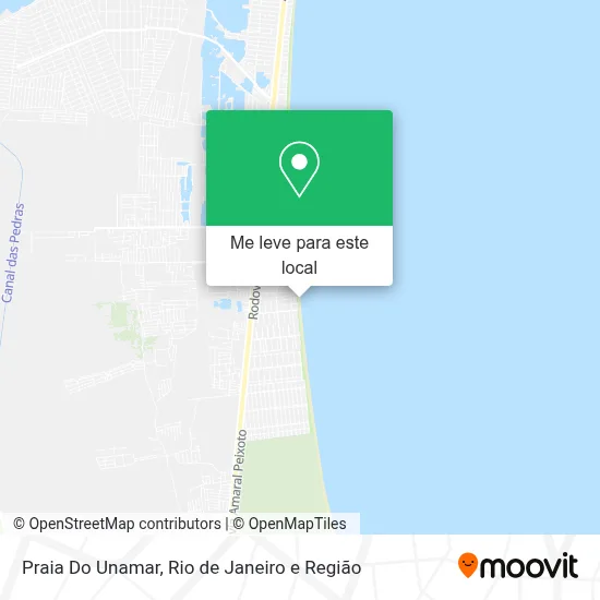 Praia Do Unamar mapa