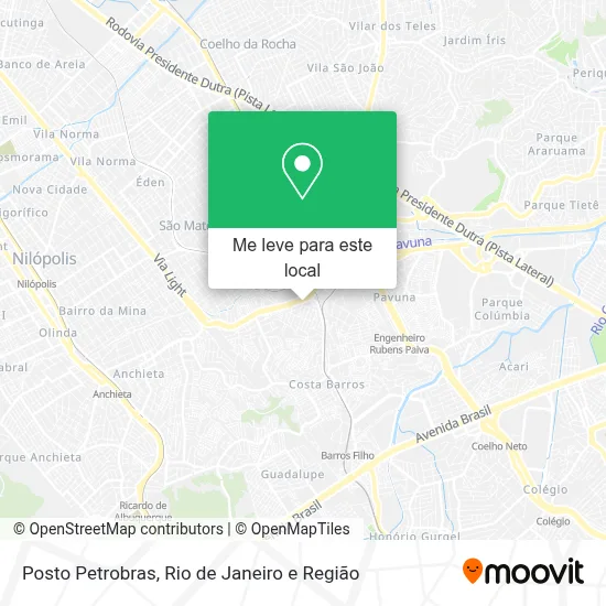 Posto Petrobras mapa
