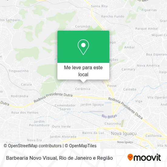Barbearia Novo Visual mapa
