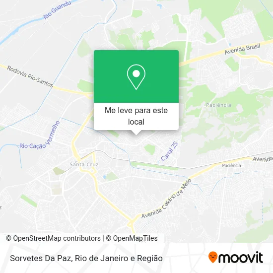 Sorvetes Da Paz mapa