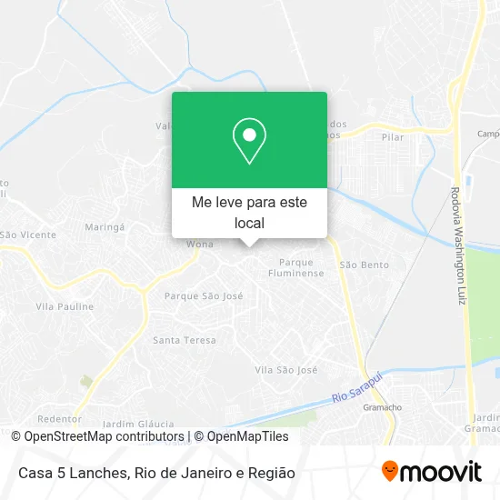 Casa 5 Lanches mapa