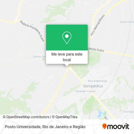 Posto Universidade mapa