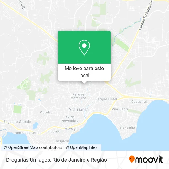 Drogarias Unilagos mapa