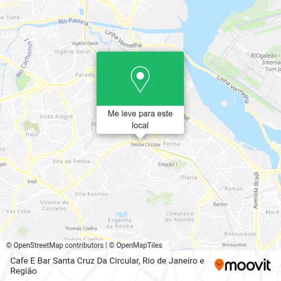 Cafe E Bar Santa Cruz Da Circular mapa