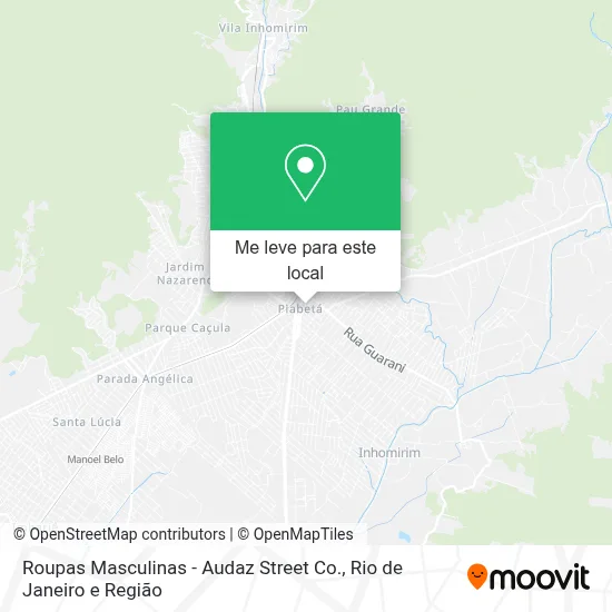 Roupas Masculinas - Audaz Street Co. mapa