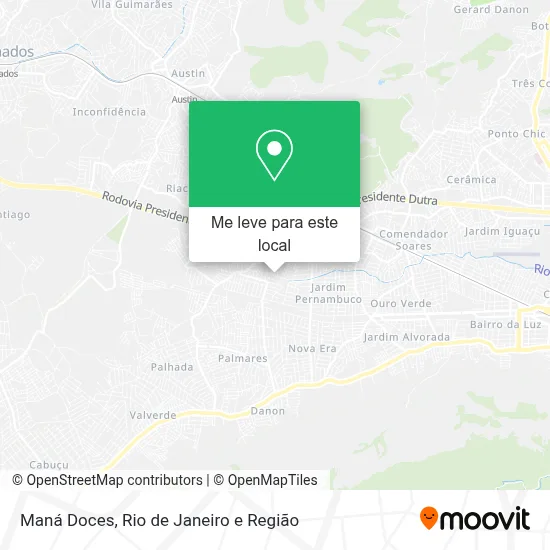 Maná Doces mapa