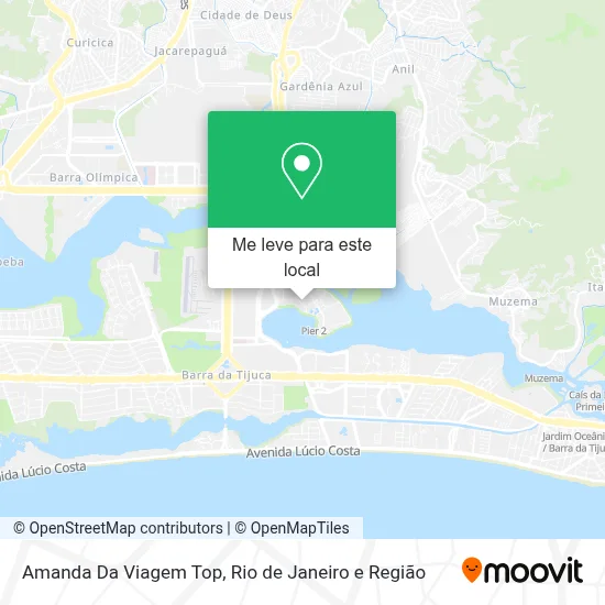 Amanda Da Viagem Top mapa