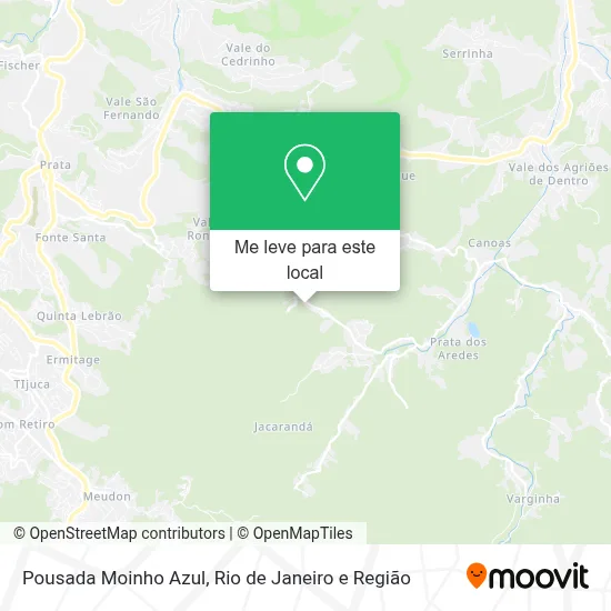 Pousada  Moinho Azul mapa