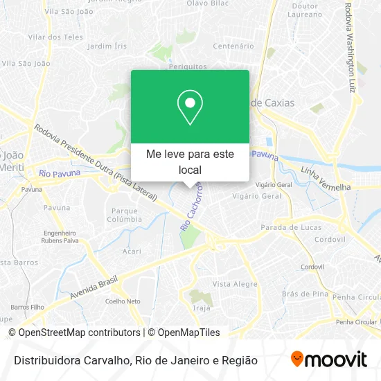 Distribuidora Carvalho mapa