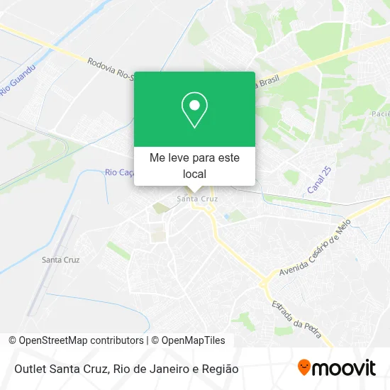 Outlet Santa Cruz mapa