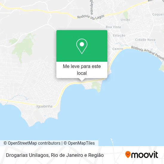 Drogarias Unilagos mapa