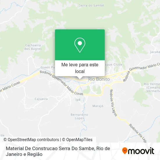 Material De Construcao Serra Do Sambe mapa