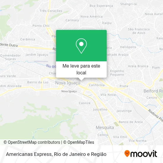 Americanas Express mapa
