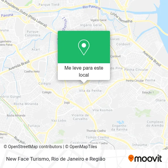 New Face Turismo mapa