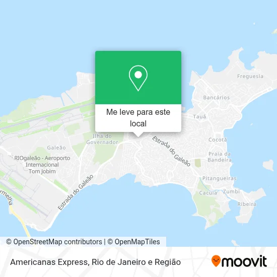 Americanas Express mapa