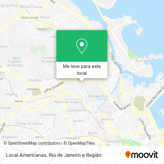 Local Americanas mapa
