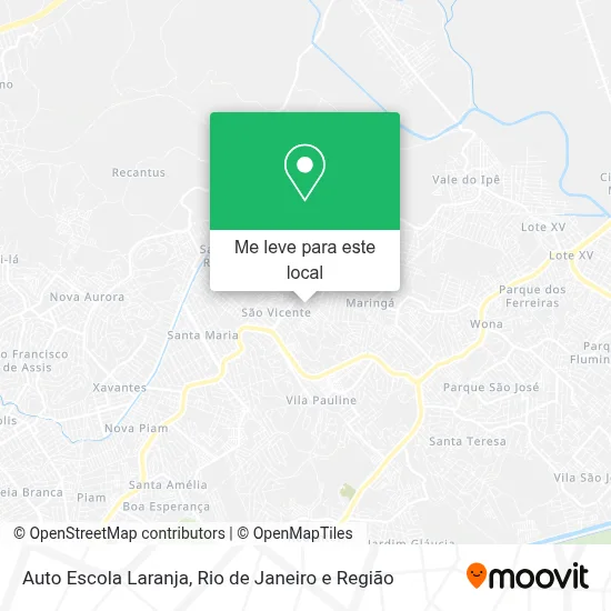 Auto Escola Laranja mapa