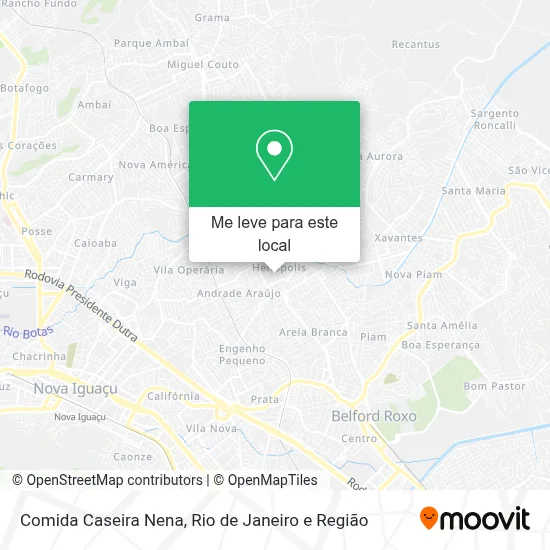 Comida Caseira Nena mapa